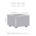 Housse de pouf Eysa ROC Blanc 100 x 65 x 100 cm