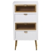 Cassettiera Alexandra House Living Bianco Marrone Dorato Legno 45 x 88 x 30 cm