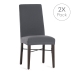 Housse de Chaise Eysa BRONX Gris foncé 50 x 55 x 50 cm 2 Unités