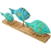 Figura Decorativa Alexandra House Living Azul Ferro Peixes 72 x 10 x 28 cm