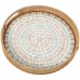 Dienblad Alexandra House Living Multicolour Rotan Parelmoer Rond 33 x 35 x 33 cm