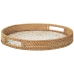 Schale Alexandra House Living Bunt Rattan Perlmutt kreisförmig 33 x 35 x 33 cm