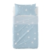 Set beddengoed HappyFriday Basic Kids Little star Blauw Wieg voor baby's 2 Onderdelen