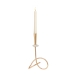 Candleholder Romimex Golden Metal Glass 19 x 36 x 10 cm Knot