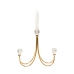 Candelabro Romimex Dorado Metal Vidrio 26 x 28 x 8 cm