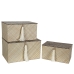 Juego de Cajas Decorativas Romimex Beige (3 Piezas)