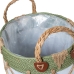 Set of Baskets Alexandra House Living 03788 White Green wicker Rattan Natural Fibre (3 Units)