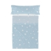 Set di Lenzuola HappyFriday Basic Kids Little star Azzurro Singolo 2 Pezzi