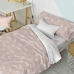 Dekbedovertrek set HappyFriday Basic Kids Roze Bed van 80/90 2 Onderdelen