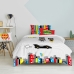 Duvet cover set HappyFriday Mr Fox Bat Multicolour Single 2 Pieces