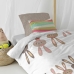 Dekbedovertrek set HappyFriday Moshi Moshi Rabbit Family Multicolour Bed van 80 2 Onderdelen