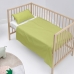 Set di Lenzuola HappyFriday BASIC KIDS Verde Culla Neonato 2 Pezzi