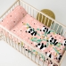 Bedspread (quilt) HappyFriday Moshi Moshi Pink 100 x 130 cm Panda bear