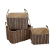 Set decoratieve dozen Romimex Wit Natuurlijke Vezel (3 Onderdelen)