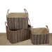 Set decoratieve dozen Romimex Wit Natuurlijke Vezel (3 Onderdelen)