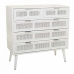 Cassettiera Alexandra House Living Bianco Bambù Legno MDF 39 x 81 x 80 cm