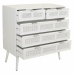 Cassettiera Alexandra House Living Bianco Bambù Legno MDF 39 x 81 x 80 cm