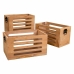 Caixas de arrumação Alexandra House Living Castanho Madeira de abeto 17 x 15 x 28 cm 25 x 13,5 x 14 cm 22 x 10,5 x 13 cm 3 Peças