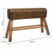 Panca Alexandra House Living Marrone Naturale Pelle Legno di mango 35 x 76 x 120 cm