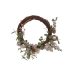 Couronne de Noël Romimex Marron Vert Rose Polyéthylène Fleurs Boules de Noël 33 x 45 x 33 cm