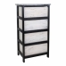 Cassettiera Alexandra House Living Bianco Nero Legno di paulownia 29 x 73 x 40 cm