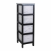 Cassettiera Alexandra House Living Bianco Nero Legno di paulownia 32 x 81 x 26 cm