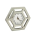 Wanduhr Romimex Silberfarben Glas 23 x 20 x 5 cm