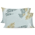 Taie d'oreiller HappyFriday Blanc Foliage Mint Multicouleur 50 x 75 cm (2 Unités)