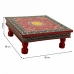 Tavolo aggiuntivo Alexandra House Living Rosso Alluminio Legno MDF 38 x 14 x 38 cm