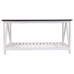 Centre Table Alexandra House Living White Paolownia wood MDF Wood 53 x 46 x 92 cm