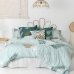 Housse de Couette HappyFriday Blanc Foliage mint  Multicouleur 200 x 200 cm