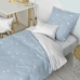 Dekbedovertrek set HappyFriday Basic Kids Blauw Bed van 80 2 Onderdelen