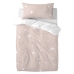 Duvet cover set HappyFriday Basic Kids Pink Baby Crib 2 Pieces