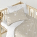 Dekbedovertrek set HappyFriday Basic Kids Beige Wieg voor baby's 2 Onderdelen