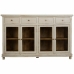 Credenza Alexandra House Living Bianco Legno Vetro 40 x 100 x 160 cm