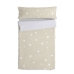 Quilt Cover without Filling HappyFriday Basic Kids Little star Beige 105 x 200 cm