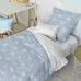 Dekbedovertrek set HappyFriday Basic Kids Blauw Bed van 80 2 Onderdelen