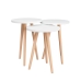 Set de 3 Tables Gigognes Alexandra House Living Blanc Naturel Bois MDP 35 x 49 x 35 cm 35 x 45 x 35 cm 35 x 47 x 35 cm