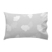 Set di Lenzuola HappyFriday Basic Kids Clouds Grigio Culla Neonato 2 Pezzi