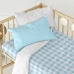 Fitted sheet HappyFriday BASIC KIDS Blue 60 x 120 x 14 cm Gingham