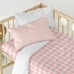 Fitted sheet HappyFriday BASIC KIDS White Pink 70 x 140 x 14 cm