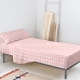 Set di Lenzuola HappyFriday Basic Kids Vichy Rosa Singolo 180 x 270 cm 2 Pezzi