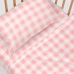 Set beddengoed HappyFriday Basic Kids Vichy Roze Wieg voor baby's 2 Onderdelen