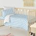 Dekbedovertrek set HappyFriday Basic Kids Blauw Wieg voor baby's Vichy 2 Onderdelen