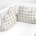 Cot protector HappyFriday Basic Kids Vichy Beige 60 x 40 cm