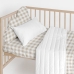 Cot protector HappyFriday Basic Kids Vichy Beige 60 x 40 cm