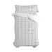 Duvet cover set HappyFriday Basic Kids Grey Single Gingham 2 Pieces