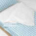 Quilted Zipper Bedding HappyFriday Basic Blue 105 x 200 cm Gingham