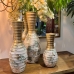 Ensemble de 3 Vases Alexandra House Living Vert Doré Céramique 25 x 36 x 46 cm (3 Pièces)