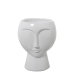 Vase Alexandra House Living Blanc Céramique Brillant Visage 27 x 27 x 35 cm